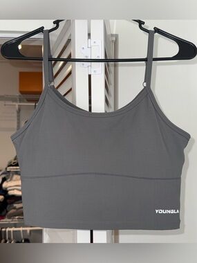 YoungLA W353 LOCKED IN TANK - Charcoal Size Medium